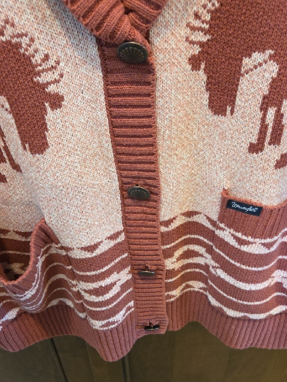 Wrangler Retro Women's Horse Cardigan - Picture 6 of 12